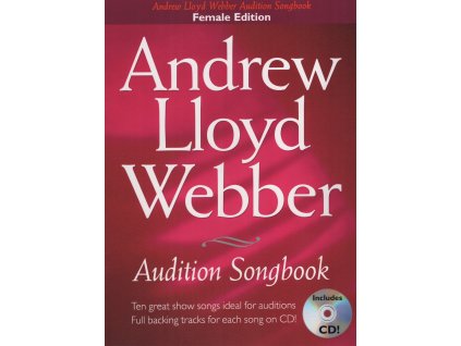 15634 audition songbook andrew lloyd webber cd edice pro zpevacky