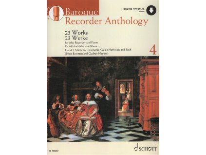 30295 baroque recorder anthology 4 audio online altova zobcova fletna a klavir