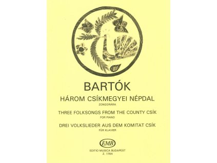 17773 bartok three hungarian folksongs solo klavir