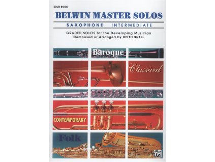16954 belwin master solos intermediate alt sax altovy saxofon solovy sesit
