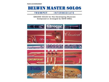 16969 belwin master solos intermediate trumpet trumpeta klavirni doprovod
