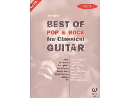 7231 best of pop rock for classical guitar 12 kytara tabulatura