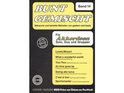 6448 bunt gemischt 14 zname melodie v uprave pro jeden nebo dva akordeony