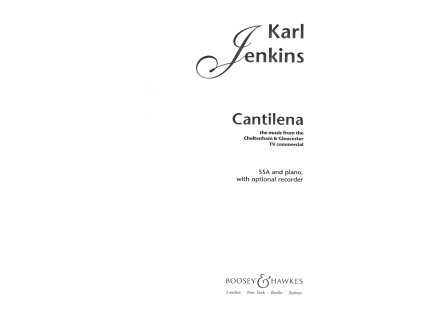31093 cantilena by karl jenkins ssa piano zobcova fletna