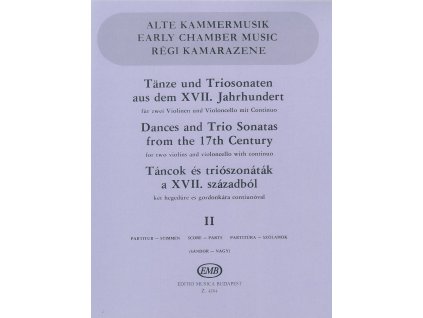 18310 dances and trio sonatas from 17th century 2 housle violoncello a klavir