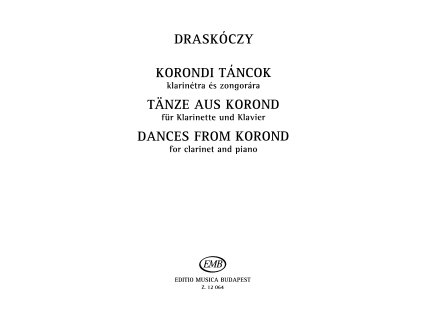 21445 dances from korond by draskoczy klarinet a klavir