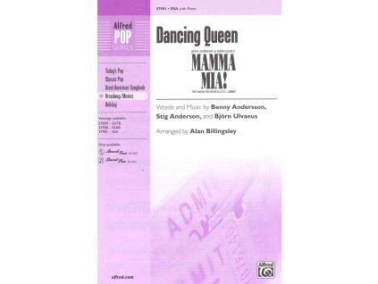 30178 dancing queen from mamma mia ssa piano chords