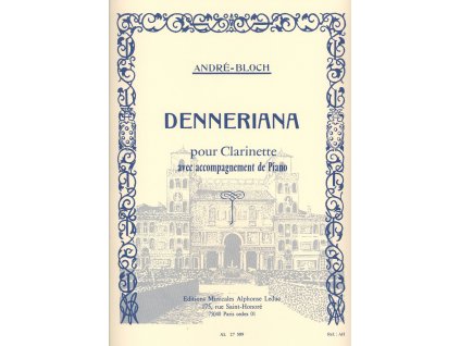 5095 denneriana by andre bloch klarinet a klavir