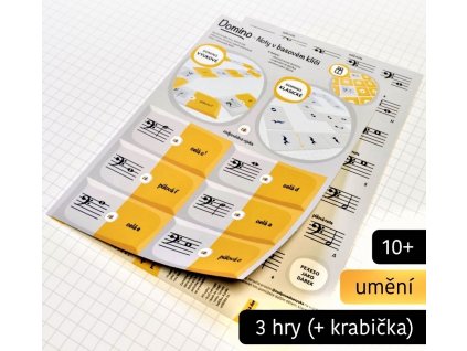 16702 domino noty v basovem klici pexeso