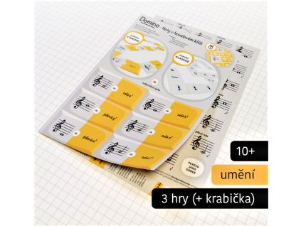 16687 domino noty v houslovem klici pexeso
