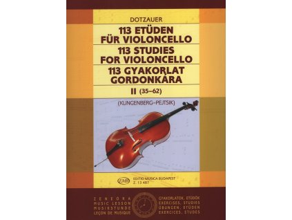 22801 dotzauer 113 studies for violoncello book 2 studies 35 62