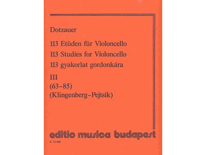 22804 dotzauer 113 studies for violoncello book 3 studies 63 85
