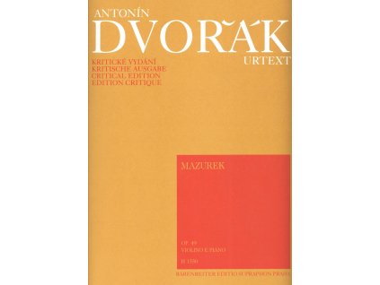 2386 dvorak mazurek op 49 urtext housle a klavir