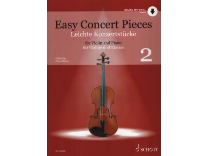 10105 easy concert pieces 2 audio online housle a klavir