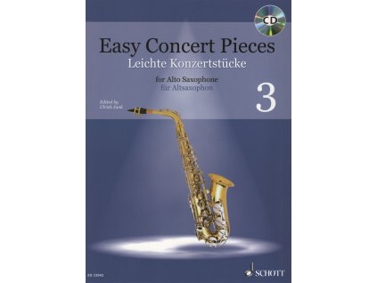 13705 easy concert pieces 3 cd altovy saxofon a klavir snadne prednesove skladby