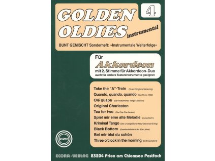 5584 golden oldies for accordion 4 skladby v uprave pro jeden nebo dva akordeony