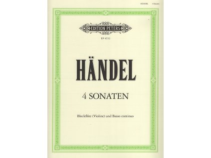 12985 handel 4 sonaten zobcova fletna housle basso continuo klavir violoncello