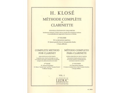 7249 klose complete method for clarinet 2 skola hry na klarinet