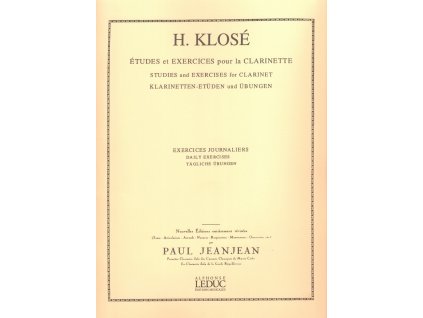 14203 klose exercises journaliers daily exercises klarinet denni cviceni