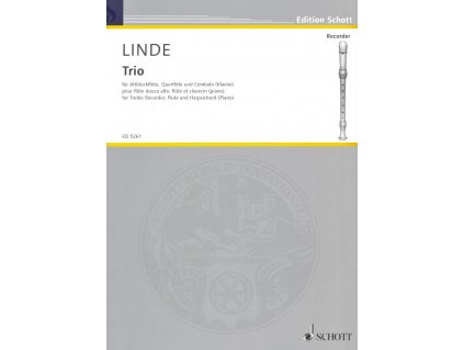 3826 linde trio pro altovou zobcovou fletnu pricnou fletnu a klavir cembalo