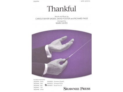 4168 thankful arr hayes satb klavir