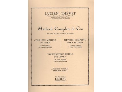 16069 thevet complete method of horn volume 1 skola hry na lesni roh prvni dil
