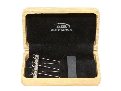 Drevené puzdro na 3 strojčeky na anglický roh