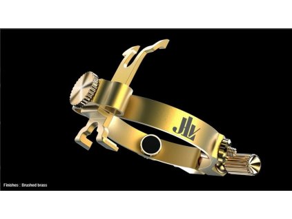 JLV ligatúra na kaučukovú hubičku na tenor saxofón, kartáčovaná mosadz