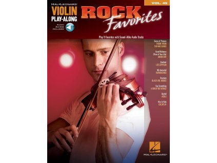 3358 violin play along 49 rock favorites audio online