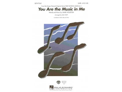 24040 you are the music in me from high school musical 2 satb