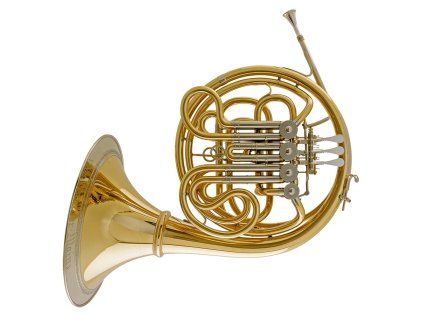Gebr. Alexander Model 200 dvojitý F/B lesný roh (Povrchová úprava zlatomosadz)