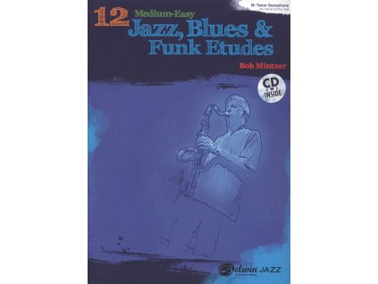 11377 12 medium easy jazz blues funk etudes cd tenorovy saxofon klarinet