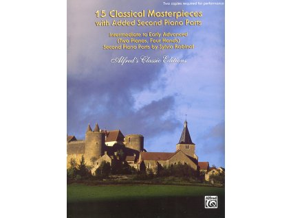 856 15 classical masterpieces with added second piano parts 2 klaviry 4 ruce