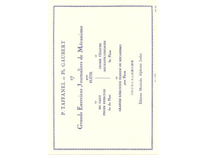 4864 17 grands exercices journaliers de mecanisme pour flute by taffanel gaubert 17 velkych dennich prstovych cviceni pro pricnou fletnu