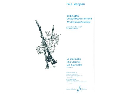 24487 18 etudes de perfectionnement by paul jeanjean pour clarinette klarinet