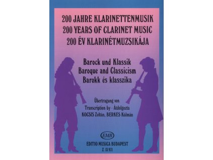 4843 200 years of clarinet music baroque and classicism klarinet a klavir
