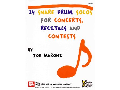29176 24 snare drum solos for concerts recitals and contests