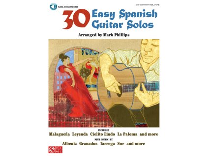 24484 30 easy spanish guitar solos audio online kytara tabulatura