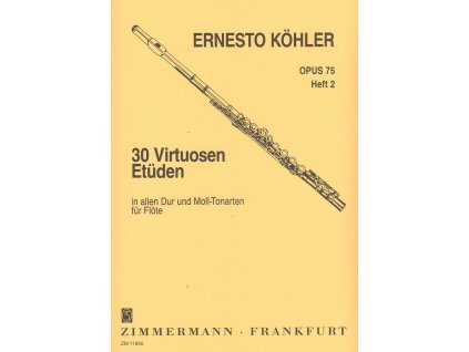 6739 30 virtuoso studies op 75 for flute by ernesto kohler book 2 etudy 11 20