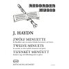 9955 haydn twelve minuets for recorder and guitar 12 menuetu pro zobcovou fletnu a kytaru