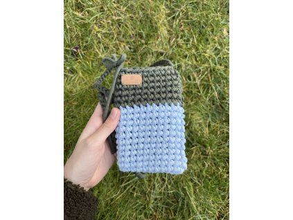 Modrozelená taška na mobil