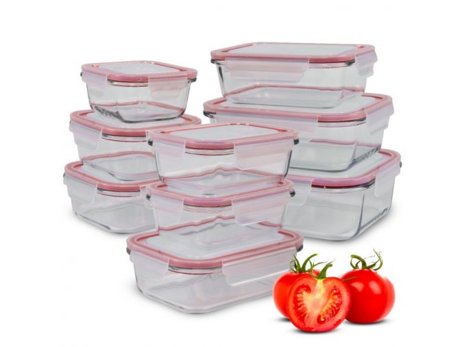 Classbach - FHD 4011 - Set of 9 fresh food glass containers
