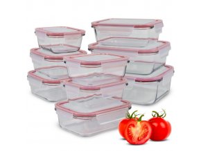 Classbach - FHD 4011 - Set of 9 fresh food glass containers