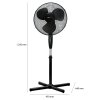 Clatronic VL 3603 S BK ventilátor 40cm stojanový POŠKOZENÝ OBAL