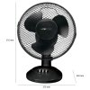 Clatronic VL 3601 BK stolní ventilátor 23cm,černý