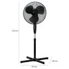 Clatronic VL 3603 S BK ventilátor 40cm stojanový