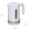 Clatronic WK 3452 rychlovarna konvice rozmery bila