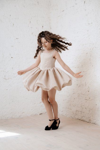 Dětské šaty Aurora Champagne