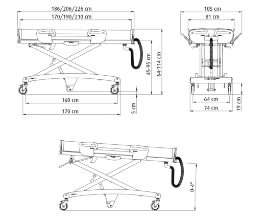 61002050_sprchovaci-luzko-Marina-Basic_elektricke-rozmery