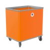 Vozík do prádelny s pevným dnem oranžový